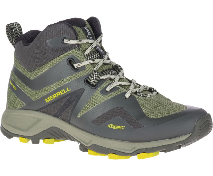 Buty Merrell MQM Flex 2 Mid GORE-TEX® - Buty Trekkingowe Damskie Merrell - Zielone/Szare [RWCYX-8630